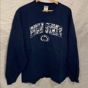 Penn State Camo Logo Gildan XL Navy Long Sleeve